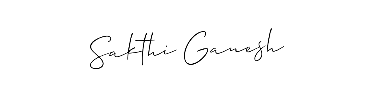 Similarly Allison_Script is the best handwritten signature design. Signature creator online .You can use it as an online autograph creator for name Sakthi Ganesh. Sakthi Ganesh signature style 2 images and pictures png