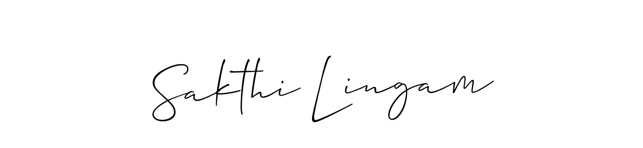 Allison_Script is a professional signature style that is perfect for those who want to add a touch of class to their signature. It is also a great choice for those who want to make their signature more unique. Get Sakthi Lingam name to fancy signature for free. Sakthi Lingam signature style 2 images and pictures png