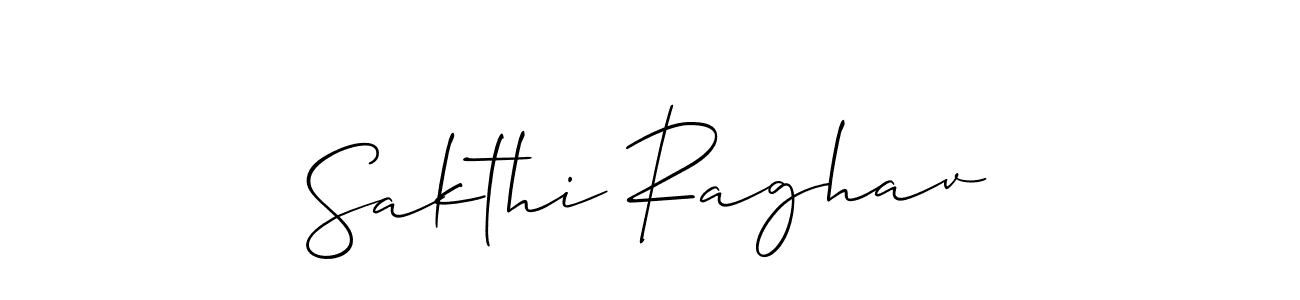 How to make Sakthi Raghav signature? Allison_Script is a professional autograph style. Create handwritten signature for Sakthi Raghav name. Sakthi Raghav signature style 2 images and pictures png
