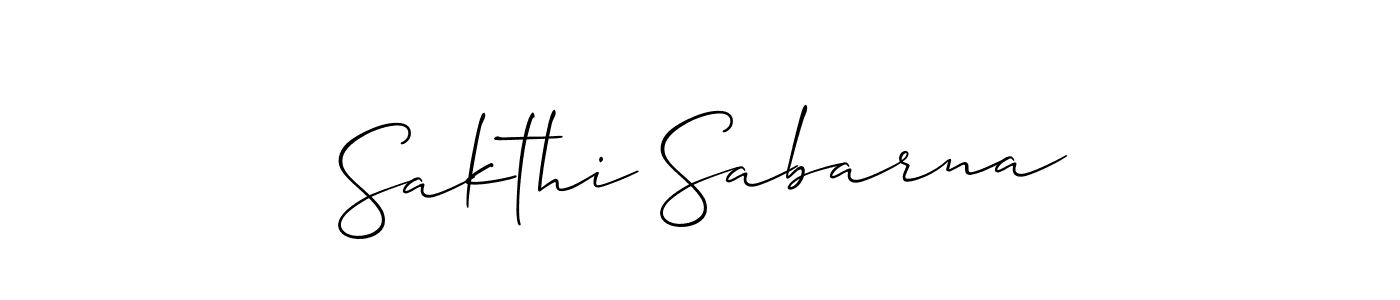 It looks lik you need a new signature style for name Sakthi Sabarna. Design unique handwritten (Allison_Script) signature with our free signature maker in just a few clicks. Sakthi Sabarna signature style 2 images and pictures png