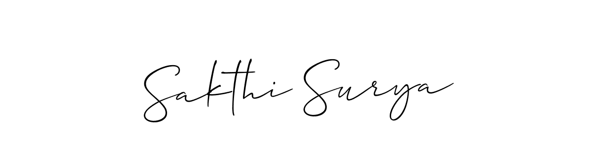 Once you've used our free online signature maker to create your best signature Allison_Script style, it's time to enjoy all of the benefits that Sakthi Surya name signing documents. Sakthi Surya signature style 2 images and pictures png