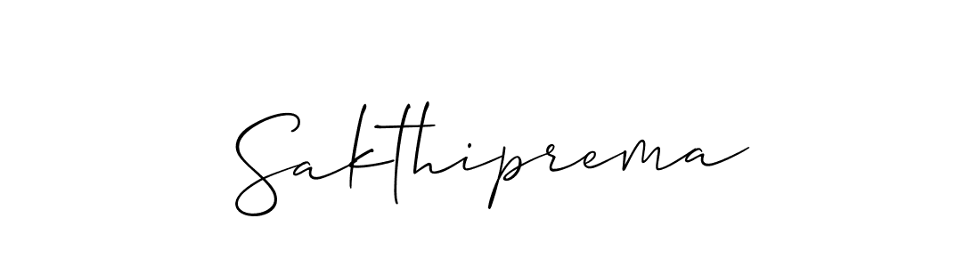 Create a beautiful signature design for name Sakthiprema. With this signature (Allison_Script) fonts, you can make a handwritten signature for free. Sakthiprema signature style 2 images and pictures png
