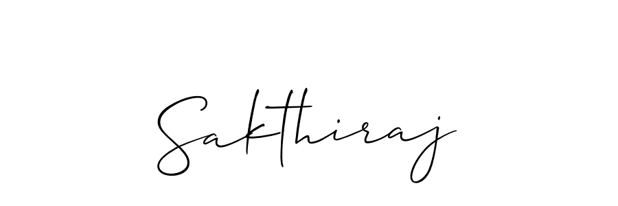 Use a signature maker to create a handwritten signature online. With this signature software, you can design (Allison_Script) your own signature for name Sakthiraj. Sakthiraj signature style 2 images and pictures png