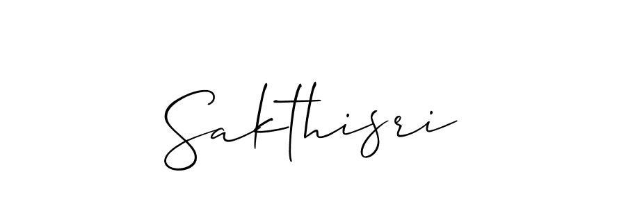 How to make Sakthisri signature? Allison_Script is a professional autograph style. Create handwritten signature for Sakthisri name. Sakthisri signature style 2 images and pictures png