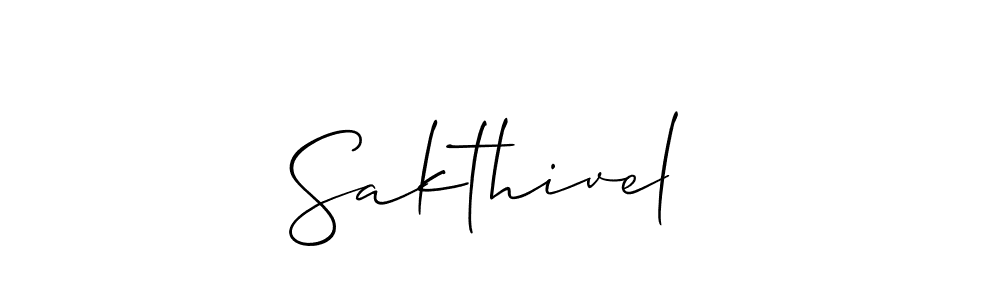 Make a short Sakthivel  signature style. Manage your documents anywhere anytime using Allison_Script. Create and add eSignatures, submit forms, share and send files easily. Sakthivel  signature style 2 images and pictures png