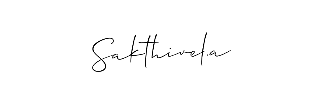 if you are searching for the best signature style for your name Sakthivel.a. so please give up your signature search. here we have designed multiple signature styles  using Allison_Script. Sakthivel.a signature style 2 images and pictures png