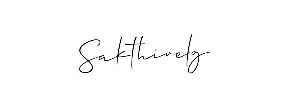 How to make Sakthivelg name signature. Use Allison_Script style for creating short signs online. This is the latest handwritten sign. Sakthivelg signature style 2 images and pictures png