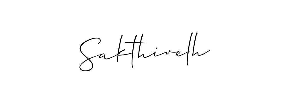Design your own signature with our free online signature maker. With this signature software, you can create a handwritten (Allison_Script) signature for name Sakthivelh. Sakthivelh signature style 2 images and pictures png