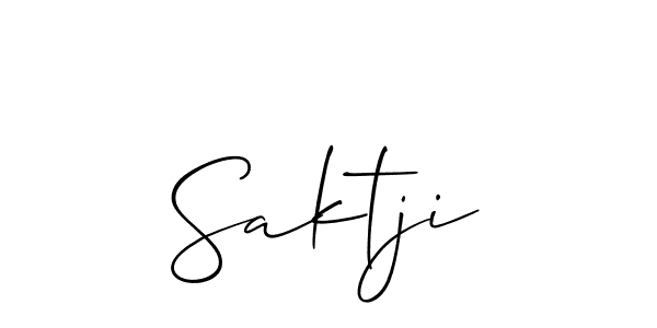 You should practise on your own different ways (Allison_Script) to write your name (Saktji) in signature. don't let someone else do it for you. Saktji signature style 2 images and pictures png
