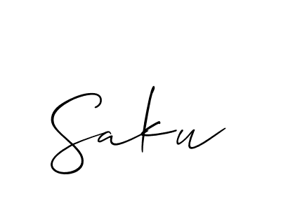 Saku stylish signature style. Best Handwritten Sign (Allison_Script) for my name. Handwritten Signature Collection Ideas for my name Saku. Saku signature style 2 images and pictures png