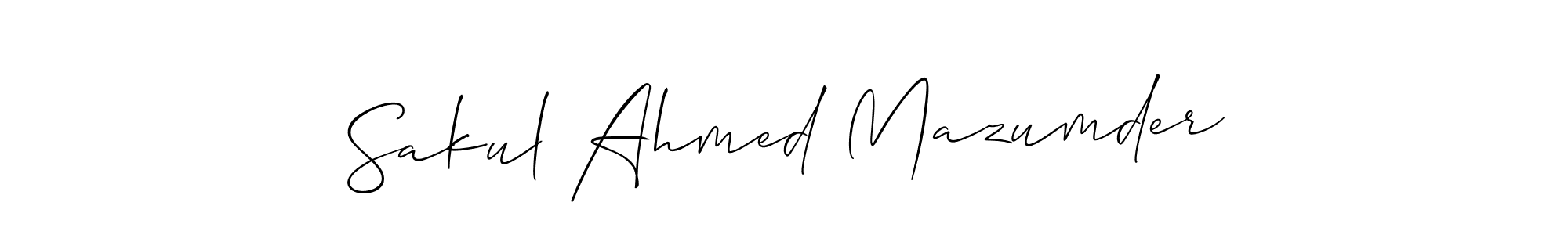 Use a signature maker to create a handwritten signature online. With this signature software, you can design (Allison_Script) your own signature for name Sakul Ahmed Mazumder. Sakul Ahmed Mazumder signature style 2 images and pictures png