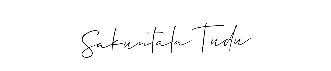 Make a short Sakuntala Tudu signature style. Manage your documents anywhere anytime using Allison_Script. Create and add eSignatures, submit forms, share and send files easily. Sakuntala Tudu signature style 2 images and pictures png