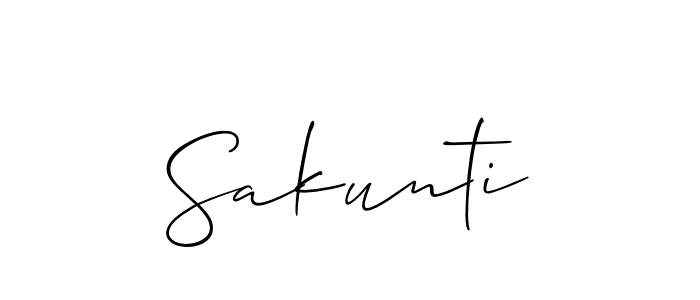 It looks lik you need a new signature style for name Sakunti. Design unique handwritten (Allison_Script) signature with our free signature maker in just a few clicks. Sakunti signature style 2 images and pictures png