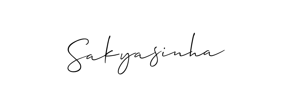 You should practise on your own different ways (Allison_Script) to write your name (Sakyasinha) in signature. don't let someone else do it for you. Sakyasinha signature style 2 images and pictures png
