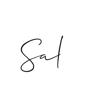 You should practise on your own different ways (Allison_Script) to write your name (Sal) in signature. don't let someone else do it for you. Sal signature style 2 images and pictures png