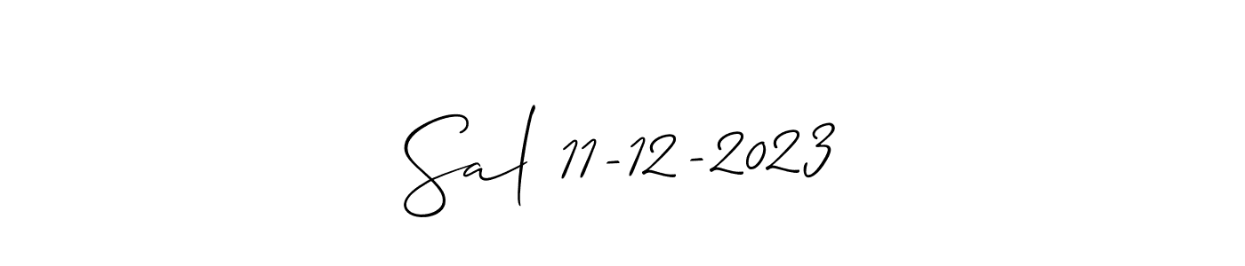 How to make Sal 11-12-2023 name signature. Use Allison_Script style for creating short signs online. This is the latest handwritten sign. Sal 11-12-2023 signature style 2 images and pictures png