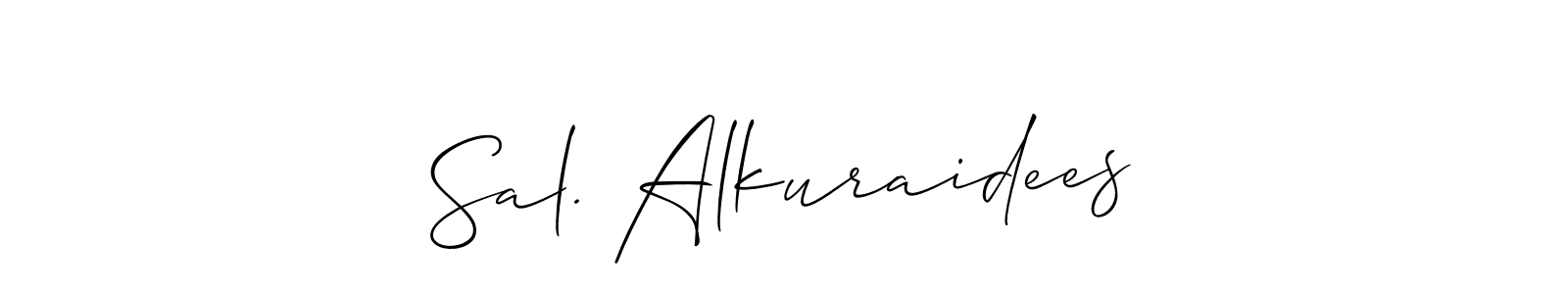 Similarly Allison_Script is the best handwritten signature design. Signature creator online .You can use it as an online autograph creator for name Sal. Alkuraidees. Sal. Alkuraidees signature style 2 images and pictures png