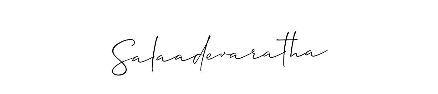 Design your own signature with our free online signature maker. With this signature software, you can create a handwritten (Allison_Script) signature for name Salaadevaratha. Salaadevaratha signature style 2 images and pictures png