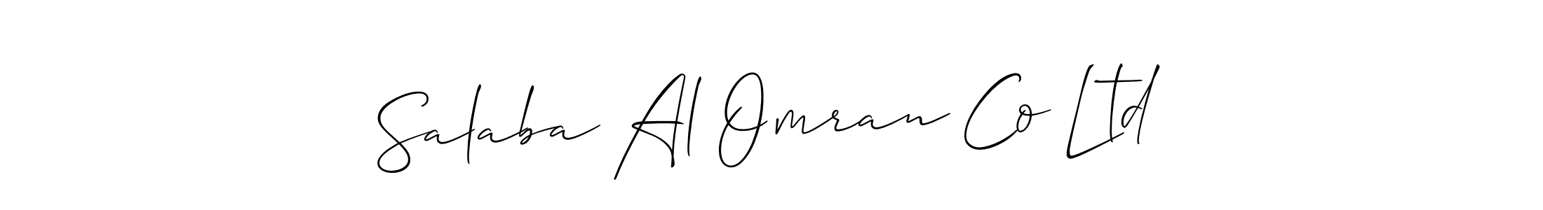 How to Draw Salaba Al Omran Co Ltd signature style? Allison_Script is a latest design signature styles for name Salaba Al Omran Co Ltd. Salaba Al Omran Co Ltd signature style 2 images and pictures png