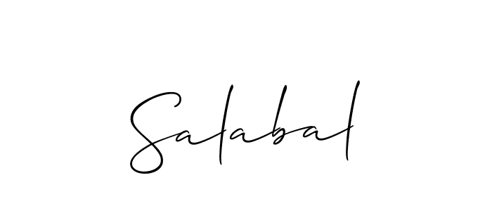 Make a beautiful signature design for name Salabal. With this signature (Allison_Script) style, you can create a handwritten signature for free. Salabal signature style 2 images and pictures png