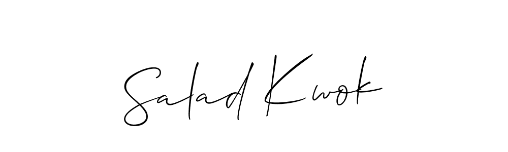 Also we have Salad Kwok name is the best signature style. Create professional handwritten signature collection using Allison_Script autograph style. Salad Kwok signature style 2 images and pictures png