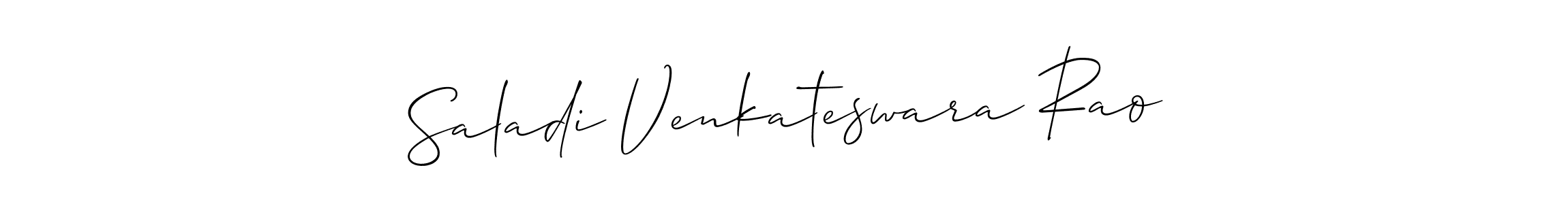 It looks lik you need a new signature style for name Saladi Venkateswara Rao. Design unique handwritten (Allison_Script) signature with our free signature maker in just a few clicks. Saladi Venkateswara Rao signature style 2 images and pictures png