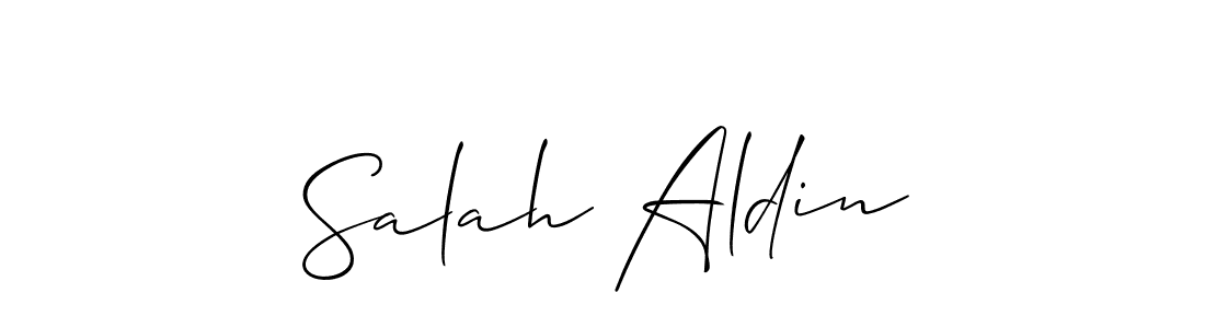 Also we have Salah Aldin name is the best signature style. Create professional handwritten signature collection using Allison_Script autograph style. Salah Aldin signature style 2 images and pictures png
