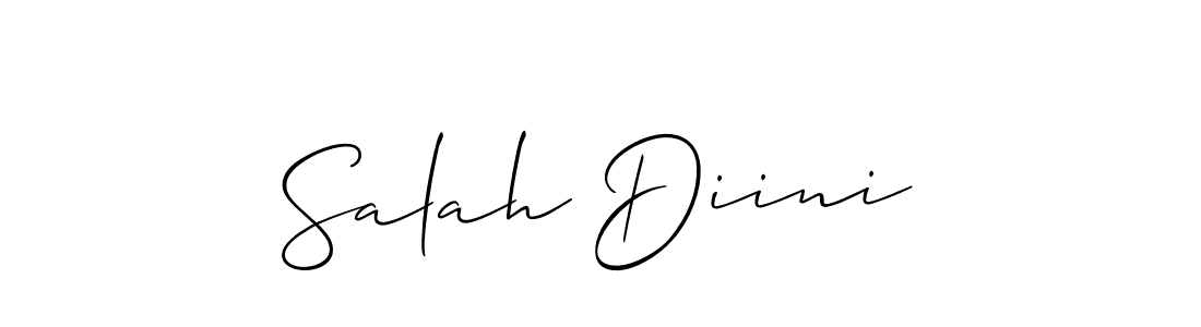 Salah Diini stylish signature style. Best Handwritten Sign (Allison_Script) for my name. Handwritten Signature Collection Ideas for my name Salah Diini. Salah Diini signature style 2 images and pictures png