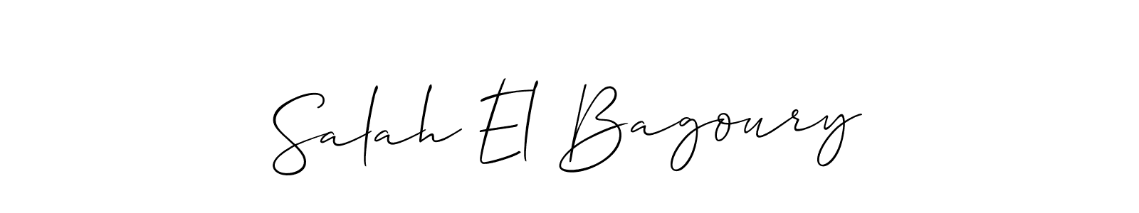 You should practise on your own different ways (Allison_Script) to write your name (Salah El Bagoury) in signature. don't let someone else do it for you. Salah El Bagoury signature style 2 images and pictures png