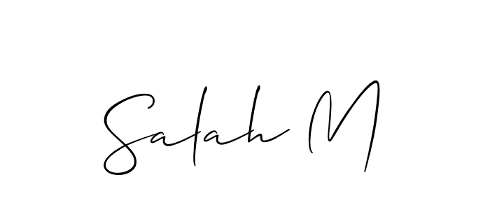 Salah M stylish signature style. Best Handwritten Sign (Allison_Script) for my name. Handwritten Signature Collection Ideas for my name Salah M. Salah M signature style 2 images and pictures png