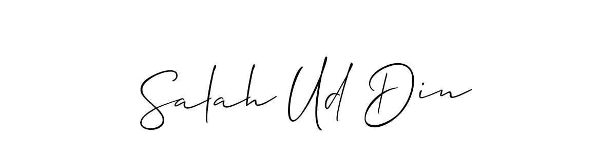 Salah Ud Din stylish signature style. Best Handwritten Sign (Allison_Script) for my name. Handwritten Signature Collection Ideas for my name Salah Ud Din. Salah Ud Din signature style 2 images and pictures png