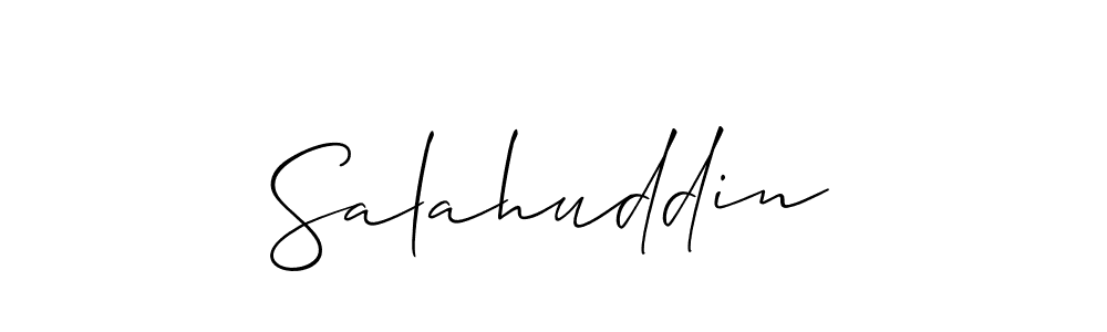 Design your own signature with our free online signature maker. With this signature software, you can create a handwritten (Allison_Script) signature for name Salahuddin. Salahuddin signature style 2 images and pictures png
