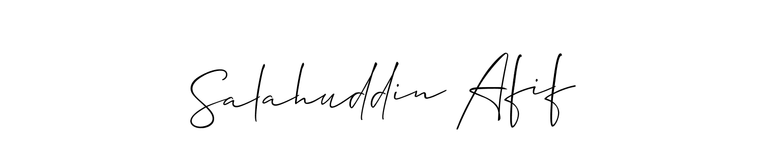 How to make Salahuddin Afif name signature. Use Allison_Script style for creating short signs online. This is the latest handwritten sign. Salahuddin Afif signature style 2 images and pictures png