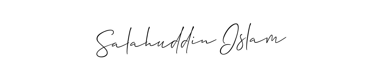 Create a beautiful signature design for name Salahuddin Islam. With this signature (Allison_Script) fonts, you can make a handwritten signature for free. Salahuddin Islam signature style 2 images and pictures png