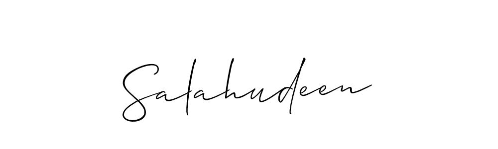 It looks lik you need a new signature style for name Salahudeen. Design unique handwritten (Allison_Script) signature with our free signature maker in just a few clicks. Salahudeen signature style 2 images and pictures png