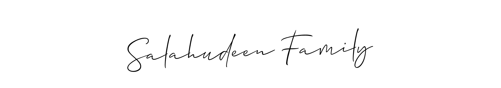 Similarly Allison_Script is the best handwritten signature design. Signature creator online .You can use it as an online autograph creator for name Salahudeen Family. Salahudeen Family signature style 2 images and pictures png