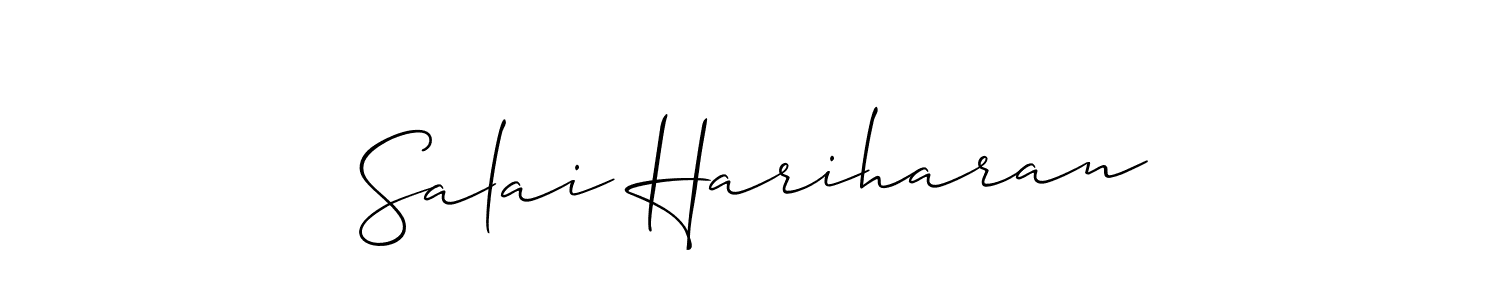 if you are searching for the best signature style for your name Salai Hariharan. so please give up your signature search. here we have designed multiple signature styles  using Allison_Script. Salai Hariharan signature style 2 images and pictures png