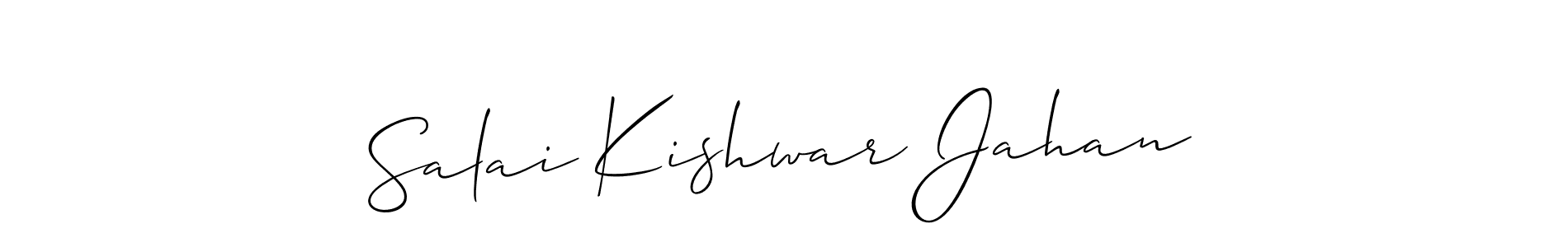 Best and Professional Signature Style for Salai Kishwar Jahan. Allison_Script Best Signature Style Collection. Salai Kishwar Jahan signature style 2 images and pictures png