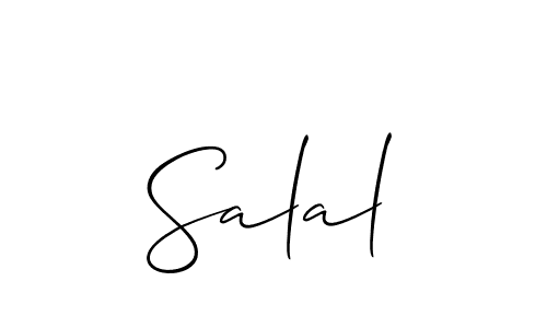 You should practise on your own different ways (Allison_Script) to write your name (Salal) in signature. don't let someone else do it for you. Salal signature style 2 images and pictures png