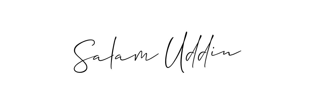 if you are searching for the best signature style for your name Salam Uddin. so please give up your signature search. here we have designed multiple signature styles  using Allison_Script. Salam Uddin signature style 2 images and pictures png