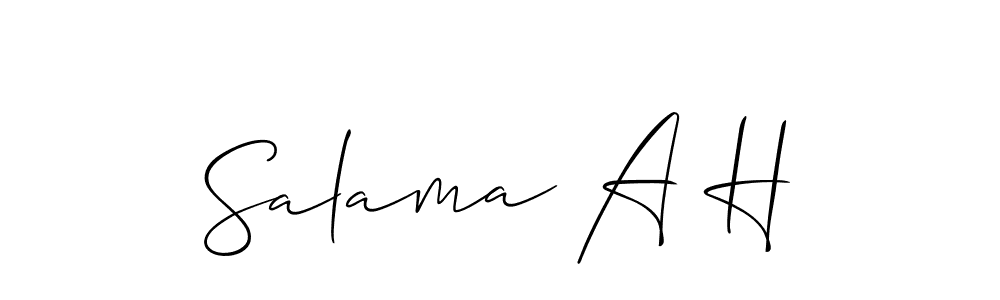 Salama A H stylish signature style. Best Handwritten Sign (Allison_Script) for my name. Handwritten Signature Collection Ideas for my name Salama A H. Salama A H signature style 2 images and pictures png