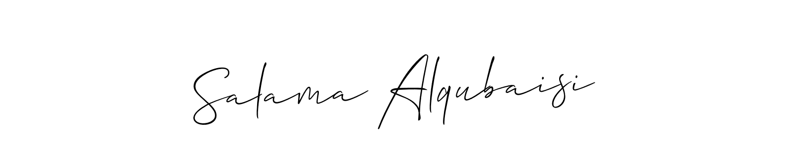 Also we have Salama Alqubaisi name is the best signature style. Create professional handwritten signature collection using Allison_Script autograph style. Salama Alqubaisi signature style 2 images and pictures png