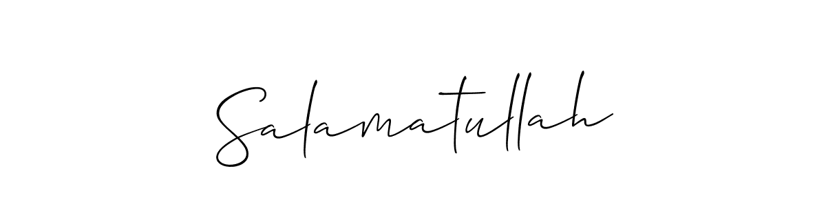 Also You can easily find your signature by using the search form. We will create Salamatullah name handwritten signature images for you free of cost using Allison_Script sign style. Salamatullah signature style 2 images and pictures png