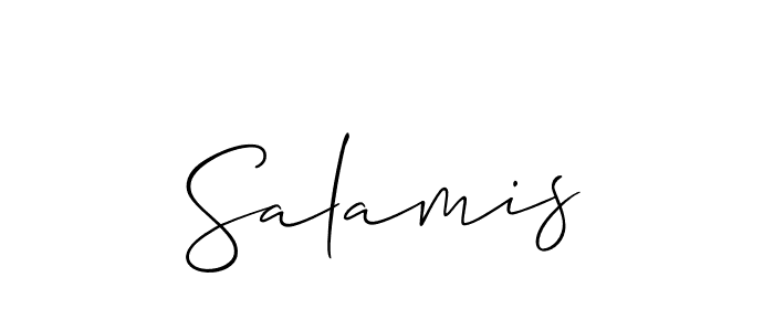 if you are searching for the best signature style for your name Salamis. so please give up your signature search. here we have designed multiple signature styles  using Allison_Script. Salamis signature style 2 images and pictures png