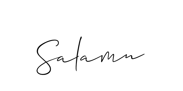 Salamn stylish signature style. Best Handwritten Sign (Allison_Script) for my name. Handwritten Signature Collection Ideas for my name Salamn. Salamn signature style 2 images and pictures png