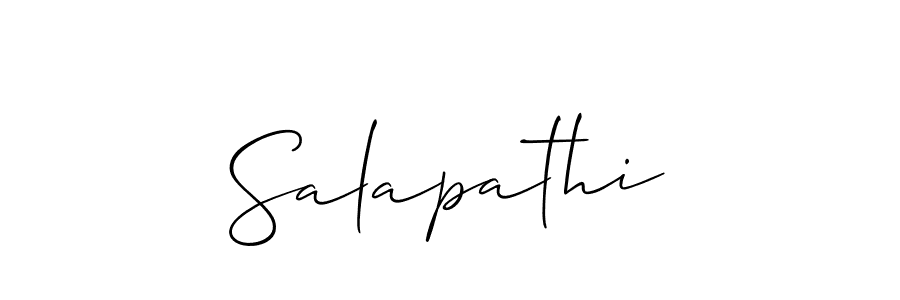 Use a signature maker to create a handwritten signature online. With this signature software, you can design (Allison_Script) your own signature for name Salapathi. Salapathi signature style 2 images and pictures png