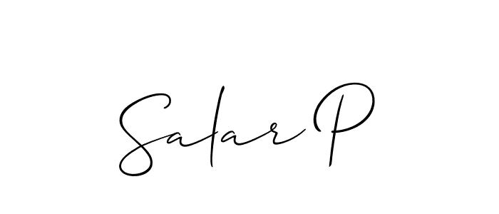 Make a beautiful signature design for name Salar P. Use this online signature maker to create a handwritten signature for free. Salar P signature style 2 images and pictures png