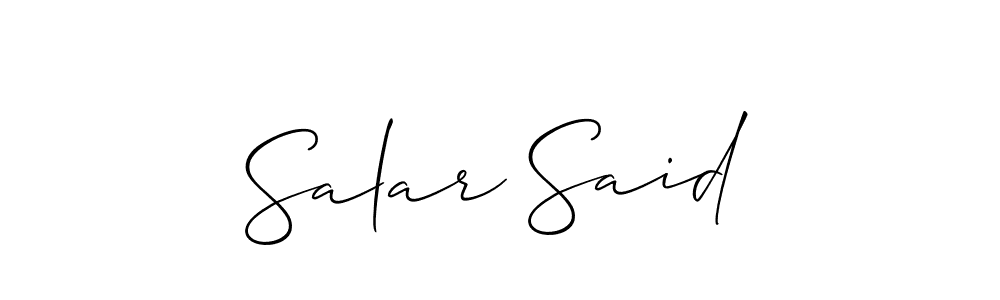 Make a beautiful signature design for name Salar Said. Use this online signature maker to create a handwritten signature for free. Salar Said signature style 2 images and pictures png