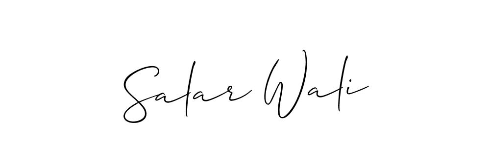 Design your own signature with our free online signature maker. With this signature software, you can create a handwritten (Allison_Script) signature for name Salar Wali. Salar Wali signature style 2 images and pictures png