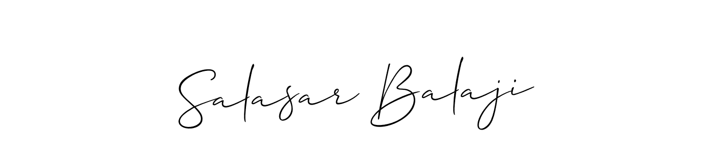 Similarly Allison_Script is the best handwritten signature design. Signature creator online .You can use it as an online autograph creator for name Salasar Balaji. Salasar Balaji signature style 2 images and pictures png